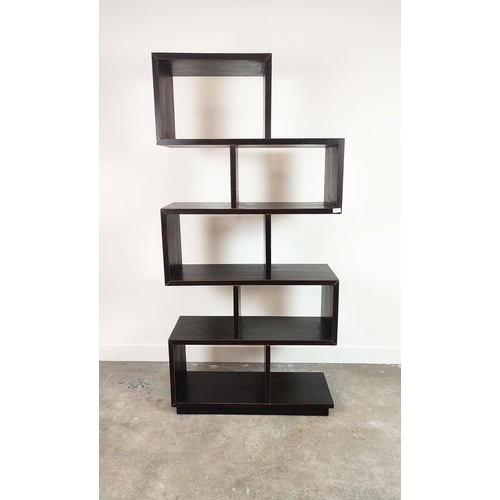 386 - ETAGERE, contemporary counterbalance design, 90.5cm x 34cm x 187cm.