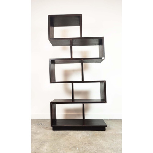 386 - ETAGERE, contemporary counterbalance design, 90.5cm x 34cm x 187cm.