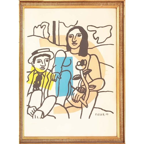 82 - FERNAND LEGER, 'Figure Composition', lithograph, signed in the plate, pencil numbered 438/500, frame... 