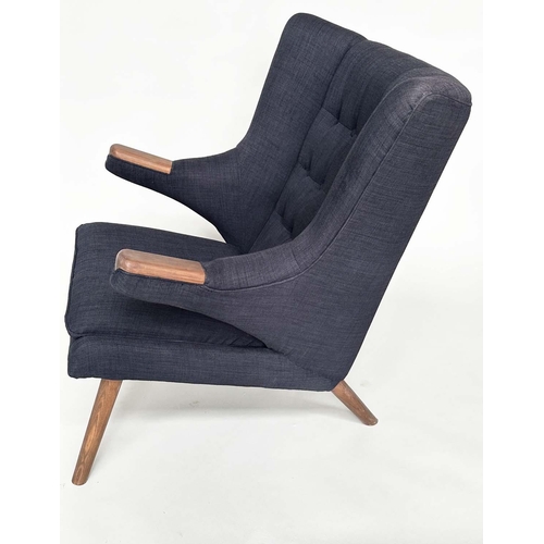 431 - AFTER HANS J WEGNER PAPA BEAR STYLE CHAIR, 100cm H x 90cm x 78cm.