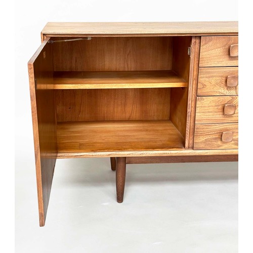 436 - BRISTOW AND TOWNSEND SIDEBOARD, ensign elm with four drawers flanked by cupboards, 178cm W x 46cm D ... 