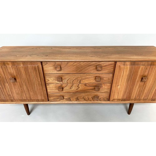 436 - BRISTOW AND TOWNSEND SIDEBOARD, ensign elm with four drawers flanked by cupboards, 178cm W x 46cm D ... 