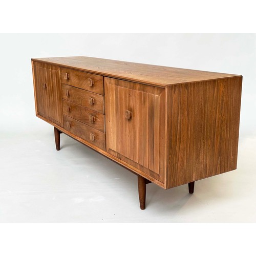 436 - BRISTOW AND TOWNSEND SIDEBOARD, ensign elm with four drawers flanked by cupboards, 178cm W x 46cm D ... 