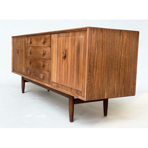 436 - BRISTOW AND TOWNSEND SIDEBOARD, ensign elm with four drawers flanked by cupboards, 178cm W x 46cm D ... 