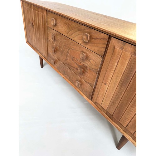 436 - BRISTOW AND TOWNSEND SIDEBOARD, ensign elm with four drawers flanked by cupboards, 178cm W x 46cm D ... 