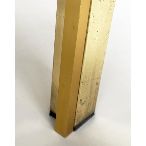 437 - LOW TABLE, 1970s Italian brass and glass rectangular, 130cm x 60cm x 38cm.