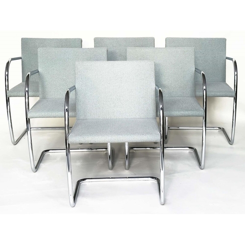 441 - KNOLL BRNO CHAIRS, a set of six, by Ludwig Mies Van der Rohe, 55cm W. (6)