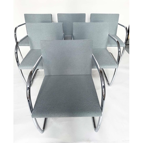 441 - KNOLL BRNO CHAIRS, a set of six, by Ludwig Mies Van der Rohe, 55cm W. (6)