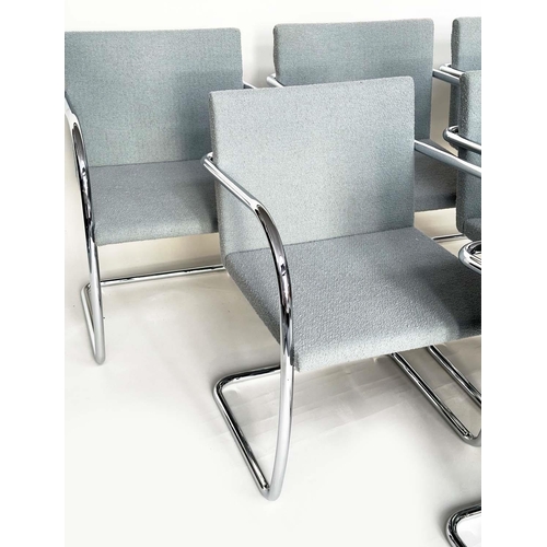 441 - KNOLL BRNO CHAIRS, a set of six, by Ludwig Mies Van der Rohe, 55cm W. (6)