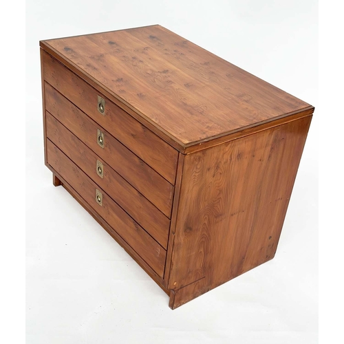 306 - CHEST BY ARCHIE SHINE AND ROBERT HERITAGE, mid 20th century yewwood, with four drawers probably for ... 