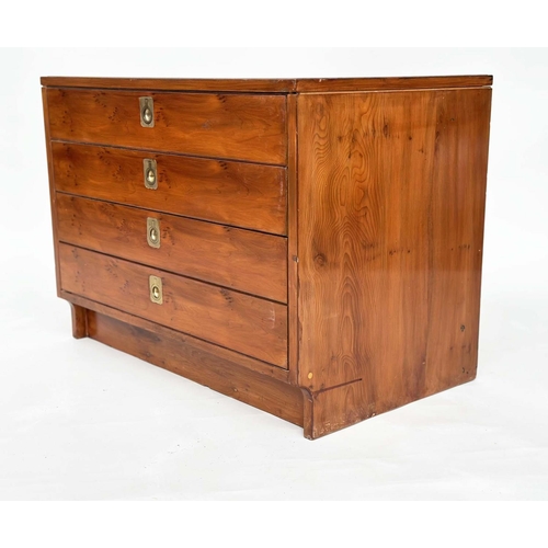 306 - CHEST BY ARCHIE SHINE AND ROBERT HERITAGE, mid 20th century yewwood, with four drawers probably for ... 