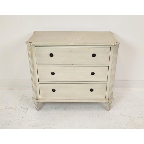 325 - CHELSEA TEXTILES CHEST, in a painted finish, 90cm W x 45cm D x 83cm H