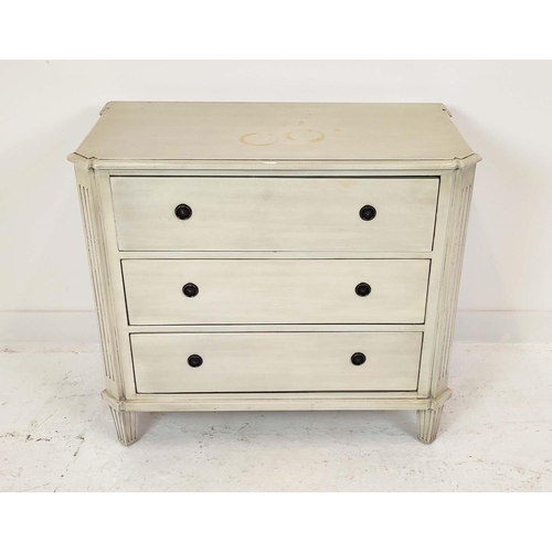 325 - CHELSEA TEXTILES CHEST, in a painted finish, 90cm W x 45cm D x 83cm H