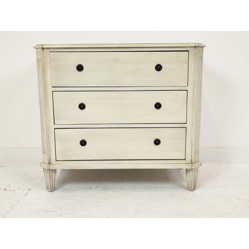 325 - CHELSEA TEXTILES CHEST, in a painted finish, 90cm W x 45cm D x 83cm H