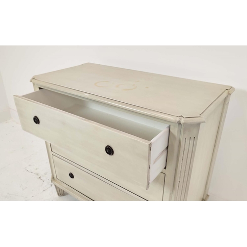 325 - CHELSEA TEXTILES CHEST, in a painted finish, 90cm W x 45cm D x 83cm H