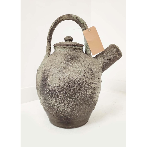 330 - TEAPOT, textured ceramic, 56cm H.