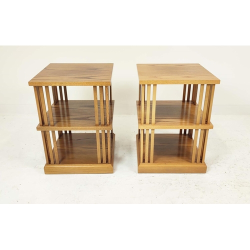 331 - WILLIAM YEOWARD SIDE STANDS, a pair, contemporary, each 51cm W x 51cm D x 73cm H. (2)