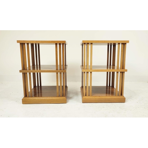 331 - WILLIAM YEOWARD SIDE STANDS, a pair, contemporary, each 51cm W x 51cm D x 73cm H. (2)