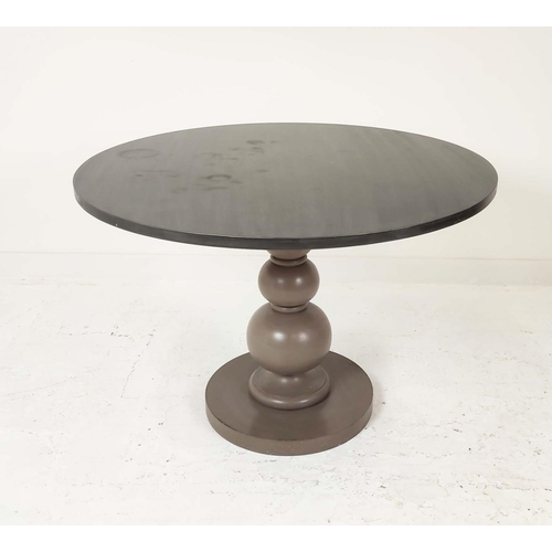 338 - OKA DINING TABLE, circular top, painted finish, 108cm diam x 75cm H.