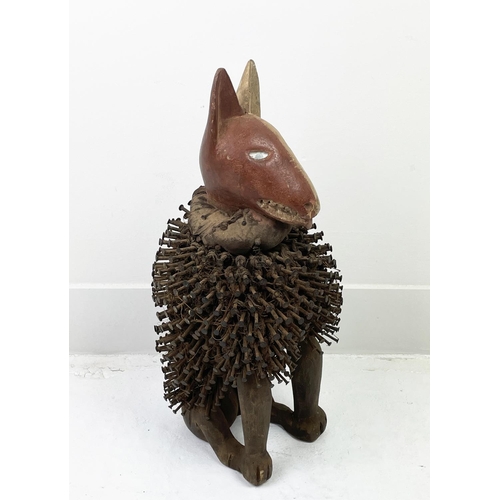 8 - NKISI KONDI NAIL ANIMAL FETISH (Congo), 50cm H.