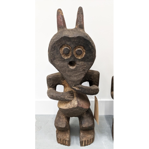 9 - MAMBILA FIGURE, a pair, Cameroon, 68cm H.