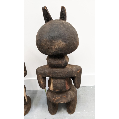 9 - MAMBILA FIGURE, a pair, Cameroon, 68cm H.