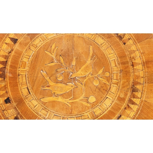 240 - OCCASIONAL TABLE, mid 19th century Italian walnut, marquetry and parquetry with octagonal top on tur... 