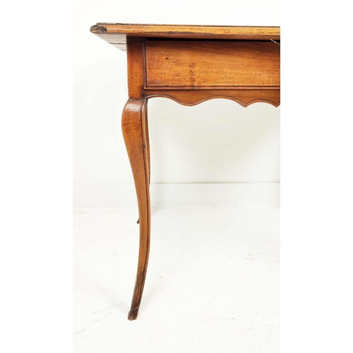 281 - SIDE TABLE, late 18th/early 19th century French provincial walnut with single drawer, 97cm L x 65cm ... 