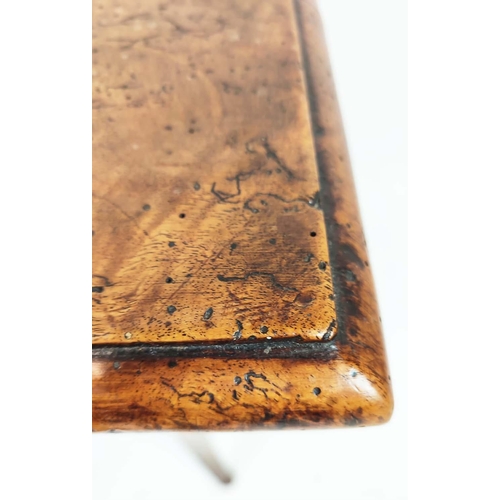 281 - SIDE TABLE, late 18th/early 19th century French provincial walnut with single drawer, 97cm L x 65cm ... 