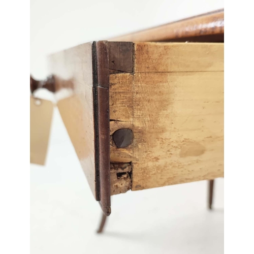 281 - SIDE TABLE, late 18th/early 19th century French provincial walnut with single drawer, 97cm L x 65cm ... 
