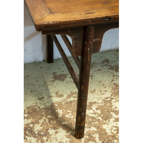 275 - CHINESE TABLE, 76cm H x 179cm W x 89cm D, 19th century firwood.