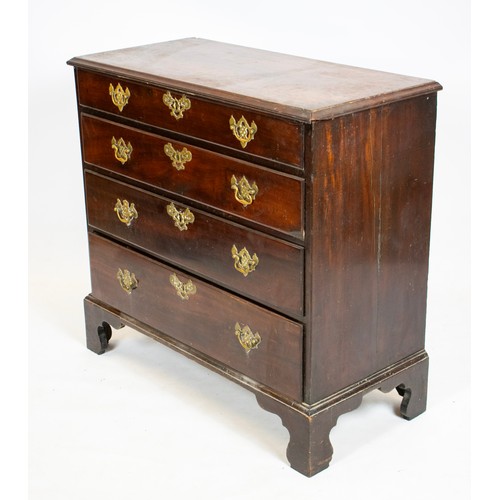 276 - CHEST, 86cm H x 90cm W x 43cm D, George II mahogany, mid 18th century of four drawers.