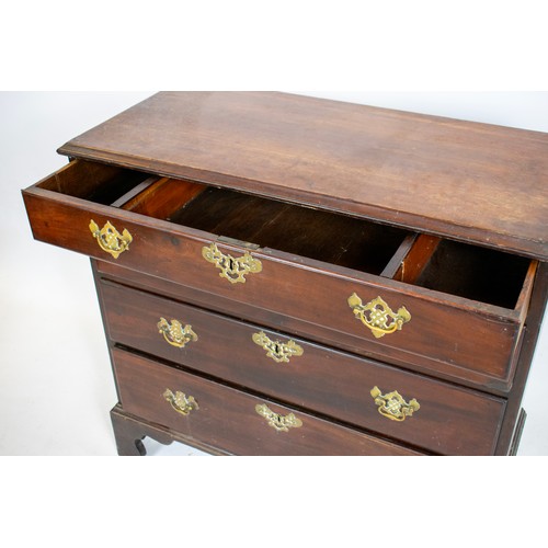 276 - CHEST, 86cm H x 90cm W x 43cm D, George II mahogany, mid 18th century of four drawers.