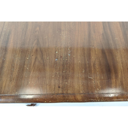 269 - DINING TABLE, extendable Victorian mahogany with turned facetted supports on castors, 123cm x 141cm ... 