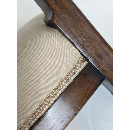 270 - DINING CHAIRS, a set of ten, including two carvers, 19th century Sheraton style mahogany with lattic... 