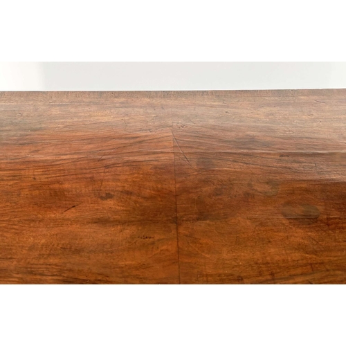 293 - CHEST, early 18th century English Queen Anne figured walnut with two short above three long drawers ... 