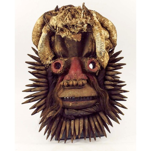 46 - GUENE WAR MASK, Ivory Coast, 'The Ancient One', is an amalgamation of traditional style and the wear... 