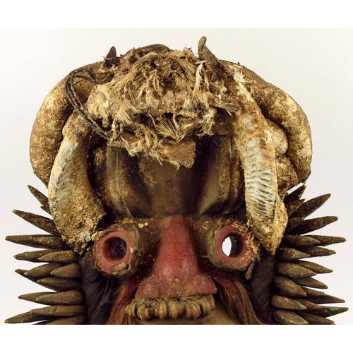 46 - GUENE WAR MASK, Ivory Coast, 'The Ancient One', is an amalgamation of traditional style and the wear... 