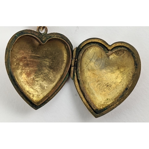 17 - A COLLECTION OF ASSORTED 9CT GOLD AND GILT METAL JEWELLERY, including locket and chain, various broo... 