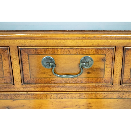 223 - CHEST, Georgian style yewwood with seven drawers and further concealed drawer, 92cm H x 78cm x 48cm.