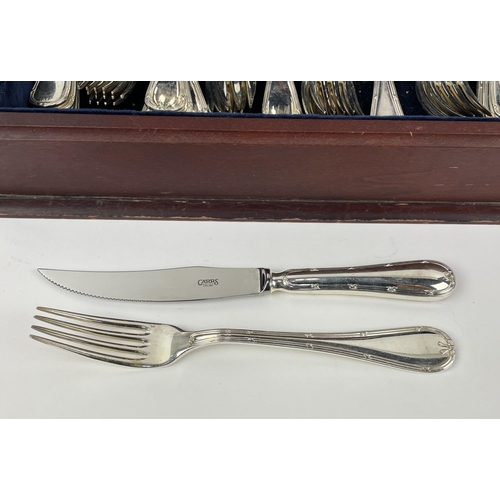 3 - CANTEEN OF CUTLERY, Carrs of Sheffield silver plate along with a matching three piece carving set, 4... 