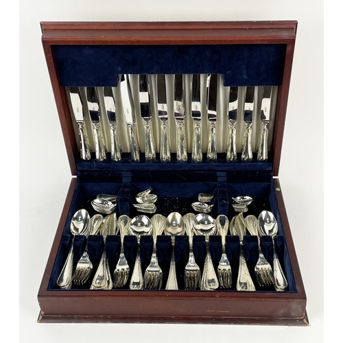 3 - CANTEEN OF CUTLERY, Carrs of Sheffield silver plate along with a matching three piece carving set, 4... 