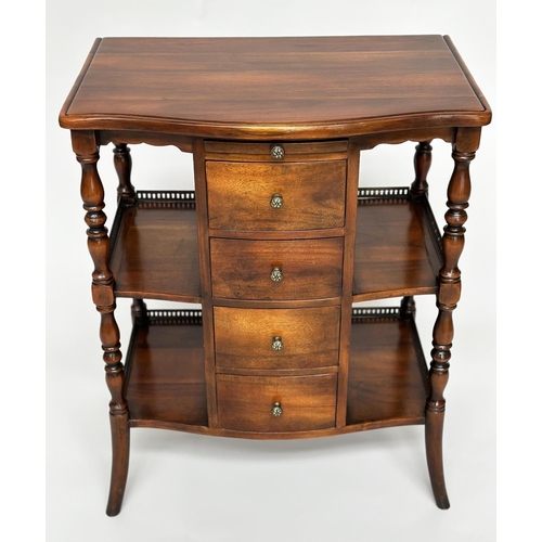 221 - SIDE TABLE BY THEODORE ALEXANDER, Regency style serpentine fronted with drawers and galleries and sp... 
