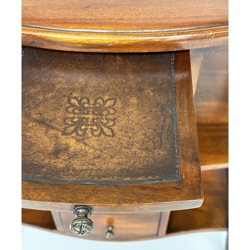 221 - SIDE TABLE BY THEODORE ALEXANDER, Regency style serpentine fronted with drawers and galleries and sp... 