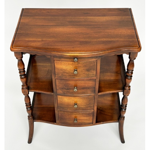 221 - SIDE TABLE BY THEODORE ALEXANDER, Regency style serpentine fronted with drawers and galleries and sp... 