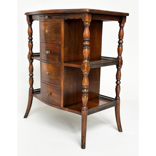 221 - SIDE TABLE BY THEODORE ALEXANDER, Regency style serpentine fronted with drawers and galleries and sp... 