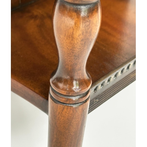 221 - SIDE TABLE BY THEODORE ALEXANDER, Regency style serpentine fronted with drawers and galleries and sp... 
