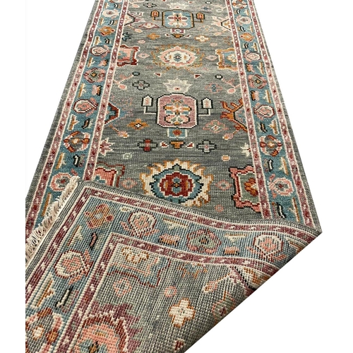 99A - CONTEMPORARY BAKSHAISH DESIGN RUNNER, 390cm x 82cm.