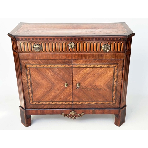 108 - DUTCH SIDE CABINET, early 19th century kingwood with ebony and satinwood parquetry inlay and gilt me... 