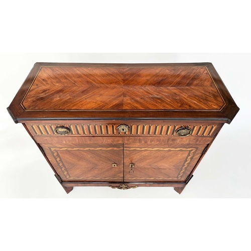 108 - DUTCH SIDE CABINET, early 19th century kingwood with ebony and satinwood parquetry inlay and gilt me... 